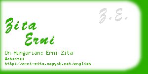 zita erni business card